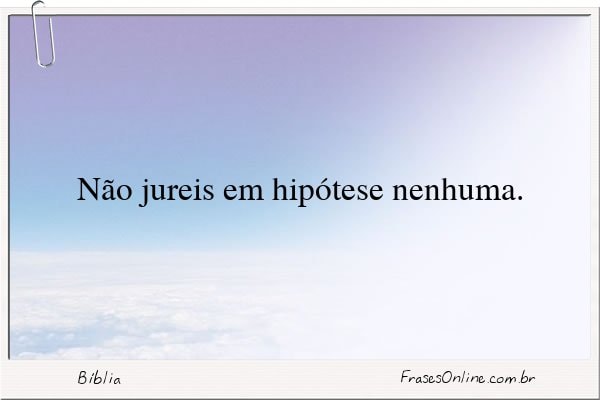 Frase de Bíblia