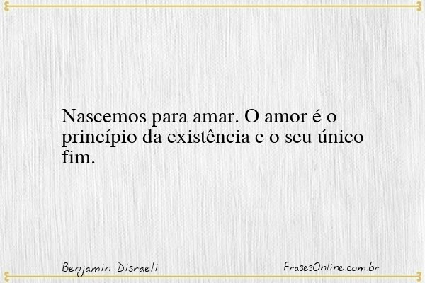 Frase de Benjamin Disraeli