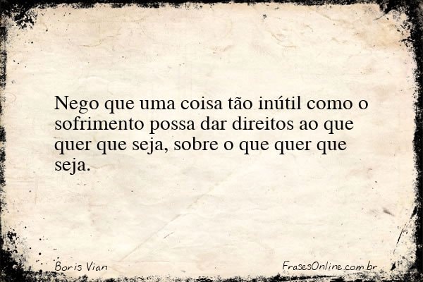 Frase de Boris Vian