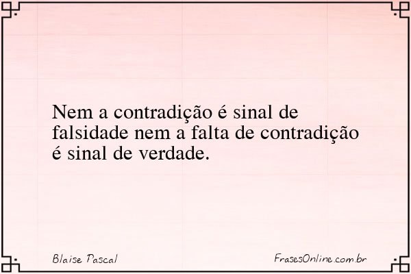 Frase de Blaise Pascal