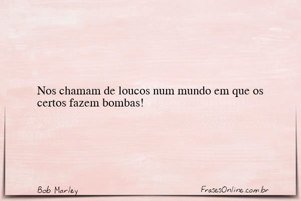 Frase de Bob Marley