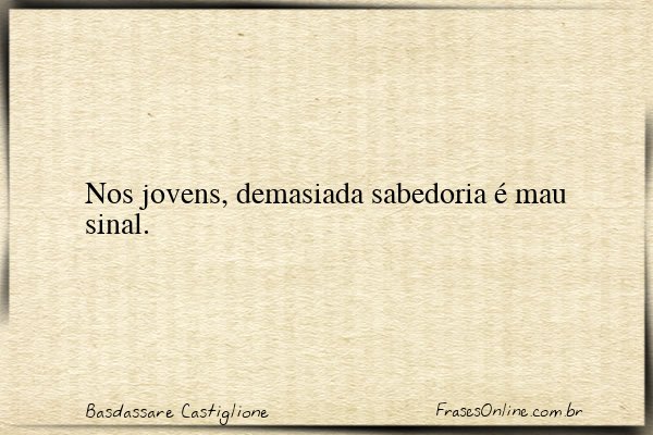 Frase de Basdassare Castiglione