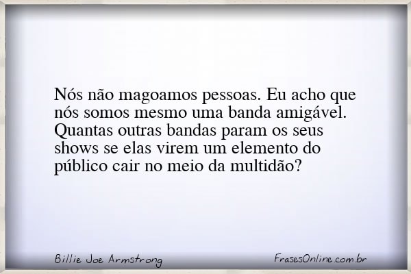Frase de Billie Joe Armstrong