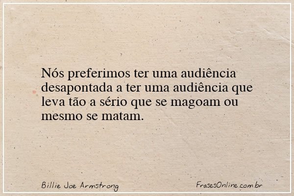 Frase de Billie Joe Armstrong