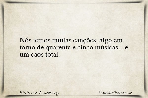 Frase de Billie Joe Armstrong