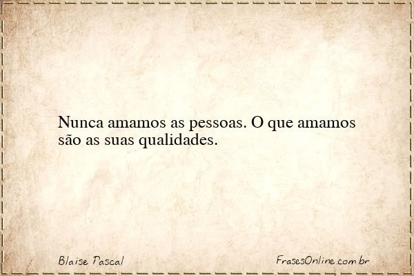 Frase de Blaise Pascal
