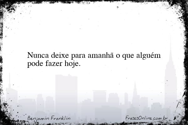 Frase de Benjamin Franklin