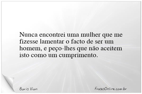 Frase de Boris Vian