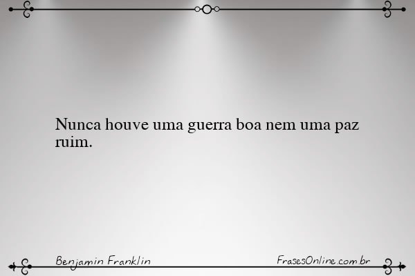 Frase de Benjamin Franklin