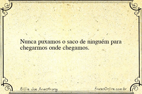 Frase de Billie Joe Armstrong