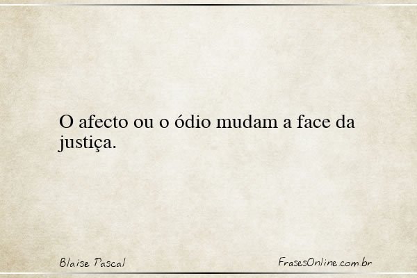 Frase de Blaise Pascal