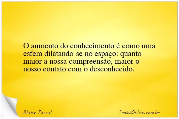 Frase de Blaise Pascal