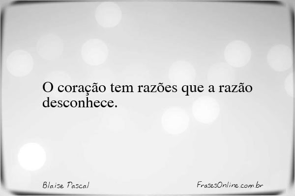 Frase de Blaise Pascal