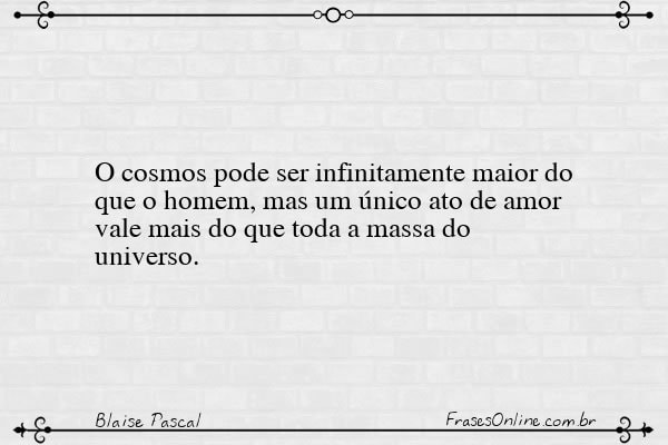 Frase de Blaise Pascal