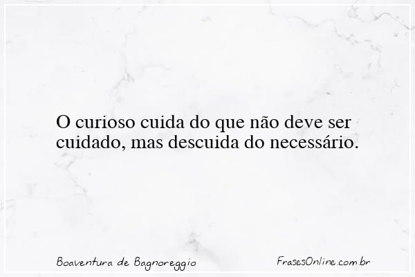 Frase de Boaventura de Bagnoreggio