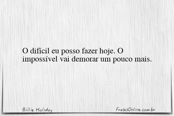 Frase de Billie Holiday