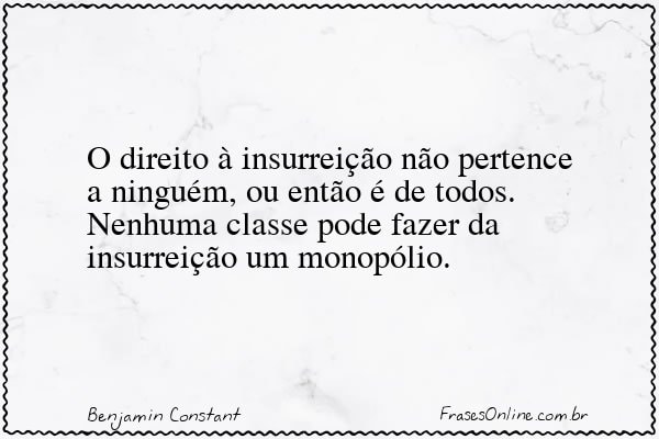 Frase de Benjamin Constant