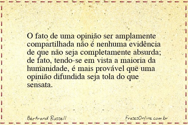 Frase de Bertrand Russell