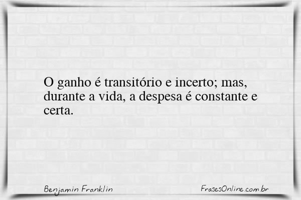 Frase de Benjamin Franklin