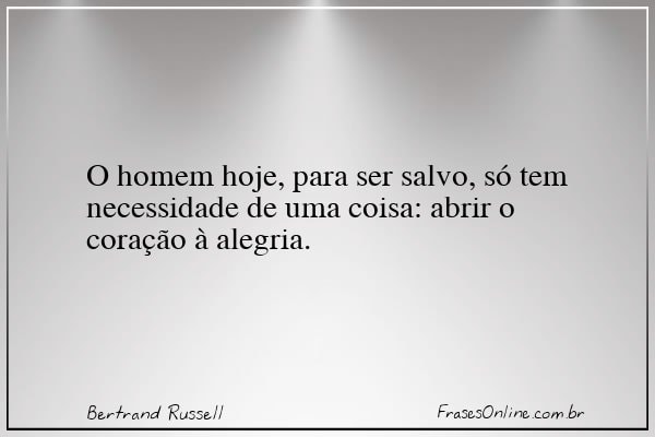 Frase de Bertrand Russell