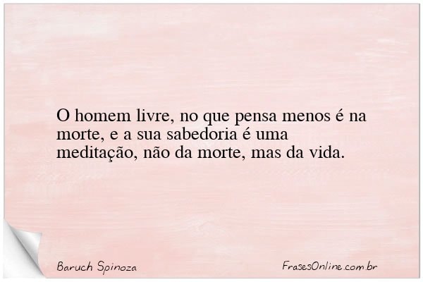 Frase de Baruch Spinoza