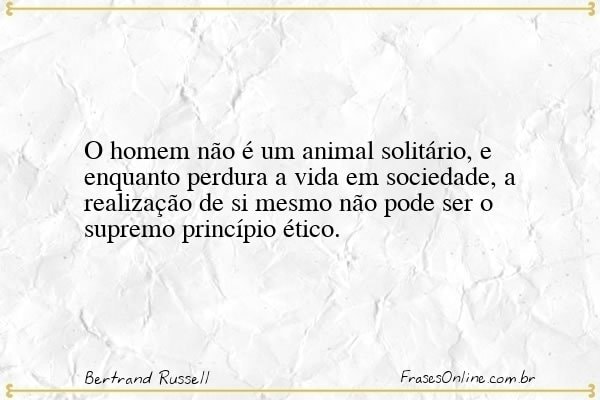 Frase de Bertrand Russell