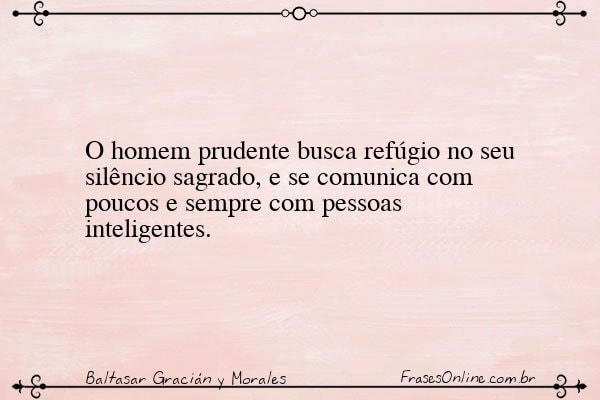 Frase de Baltasar Gracián y Morales