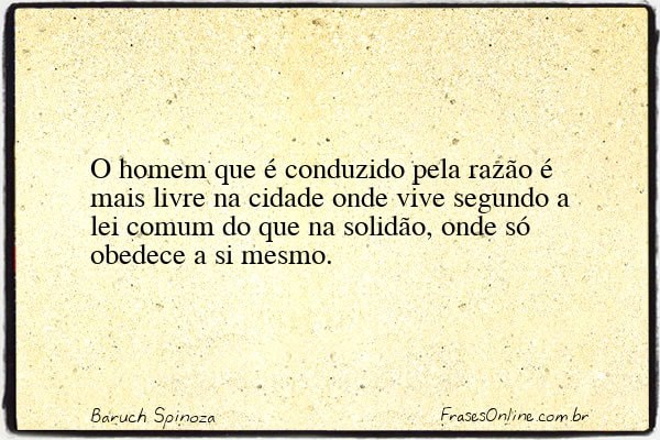 Frase de Baruch Spinoza