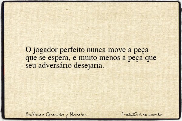 Frase de Baltasar Gracián y Morales
