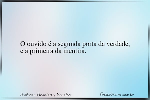 Frase de Baltasar Gracián y Morales