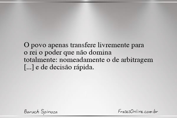 Frase de Baruch Spinoza