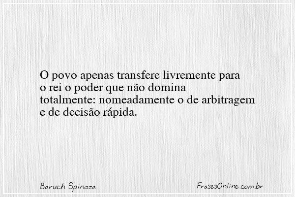 Frase de Baruch Spinoza