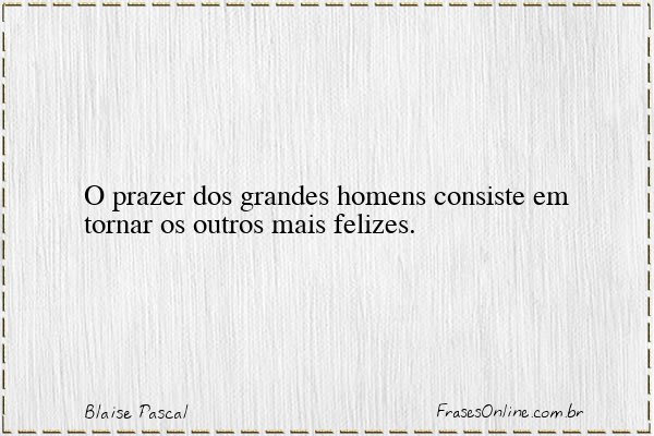 Frase de Blaise Pascal