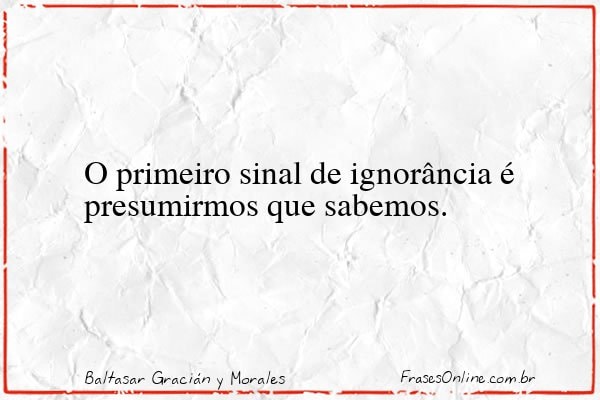 Frase de Baltasar Gracián y Morales