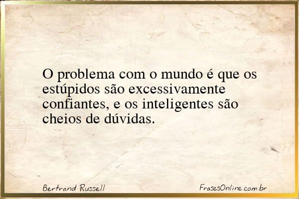 Frase de Bertrand Russell