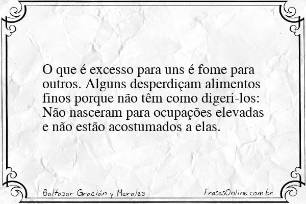Frase de Baltasar Gracián y Morales