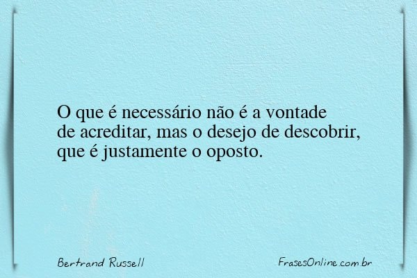 Frase de Bertrand Russell