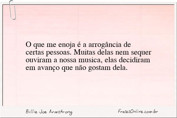 Frase de Billie Joe Armstrong