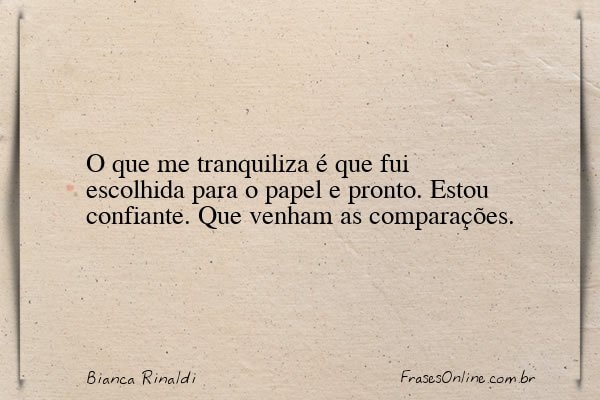 Frase de Bianca Rinaldi