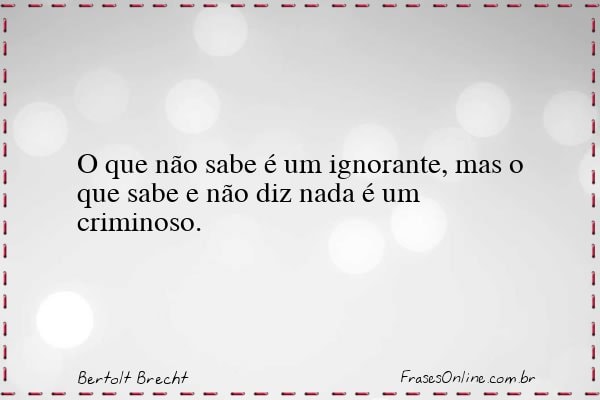 Frase de Bertolt Brecht