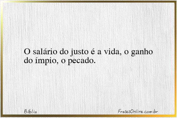 Frase de Bíblia
