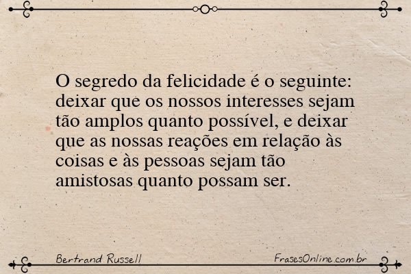 Frase de Bertrand Russell