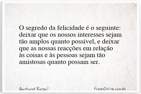 Frase de Bertrand Russell