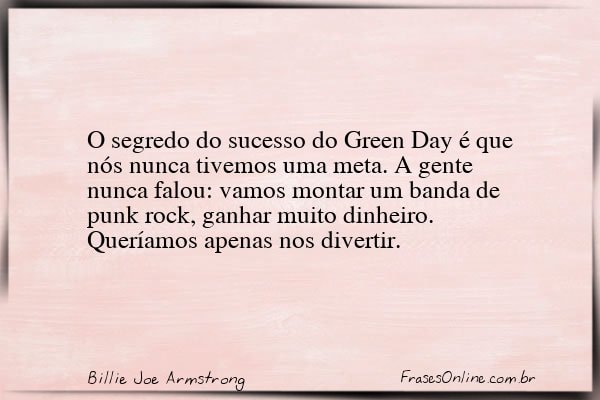 Frase de Billie Joe Armstrong