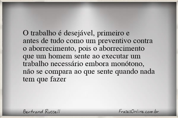 Frase de Bertrand Russell