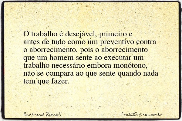 Frase de Bertrand Russell