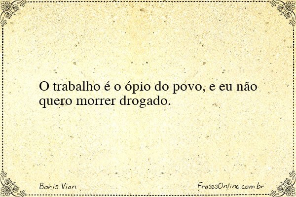 Frase de Boris Vian
