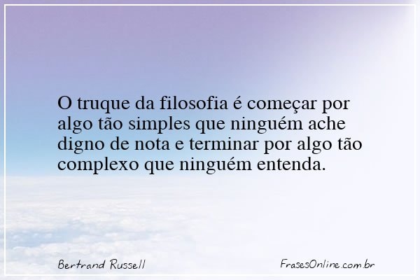 Frase de Bertrand Russell