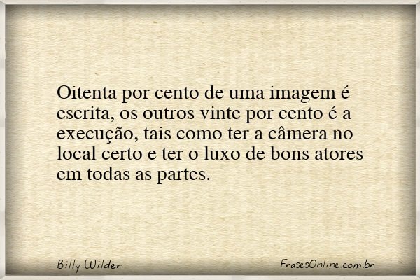 Frase de Billy Wilder