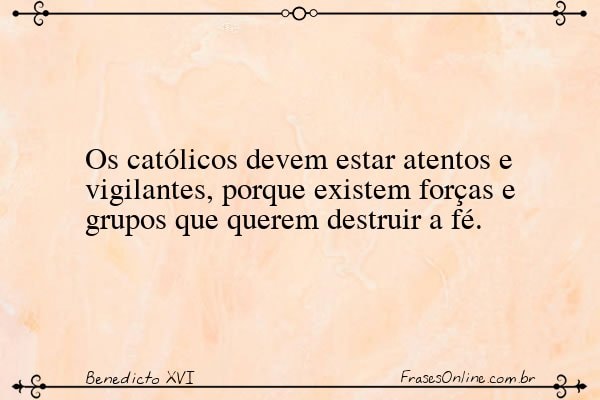 Frase de Benedicto XVI